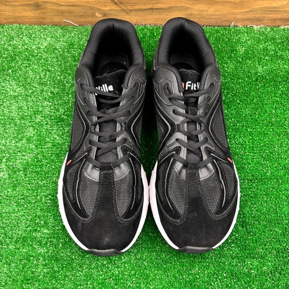 Fitville Rebound Core V1 Sneakers Men's 12.5W Black Leather Lace Up Low Top - Picture 8 of 16